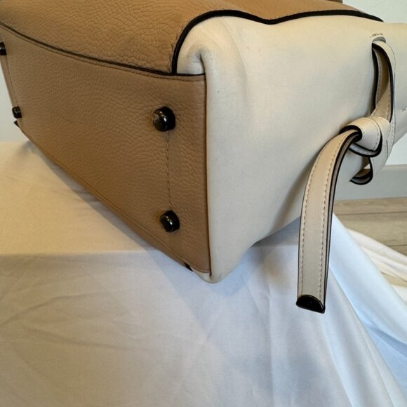 Coach Two-Toned Leather Satchel with Detachable Strap - Picture 11 of 16